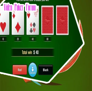Deuces wild video poker game