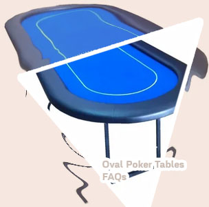 Folding oval poker table