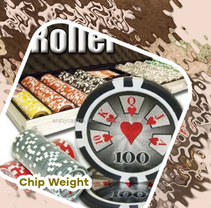 Weighted poker chip set